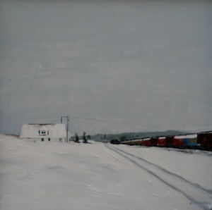 Train Station ART CARD by Cynthia Powell