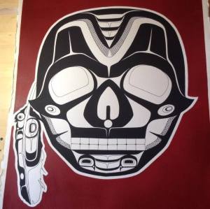 T'simshain Skull and Eagle Feather by Shawn Aster
