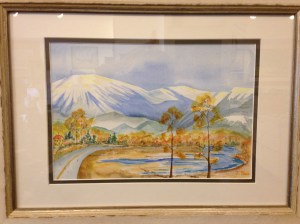 Mountain Peaks by Joan Marr Framed Original Watercolor (18 1/2 x 13 1/2) $200