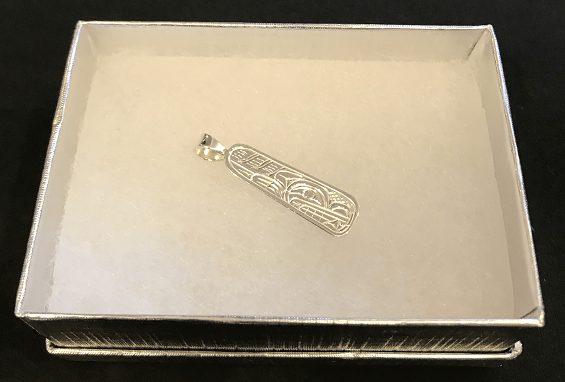 Carved Silver Wolf Pendant